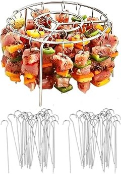 Brochetas ideales para cocinar pollo, cerdo y pescado en freidoras de aire