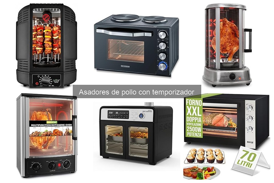 Alternativas a asadores de pollo con temporizador para cocinar