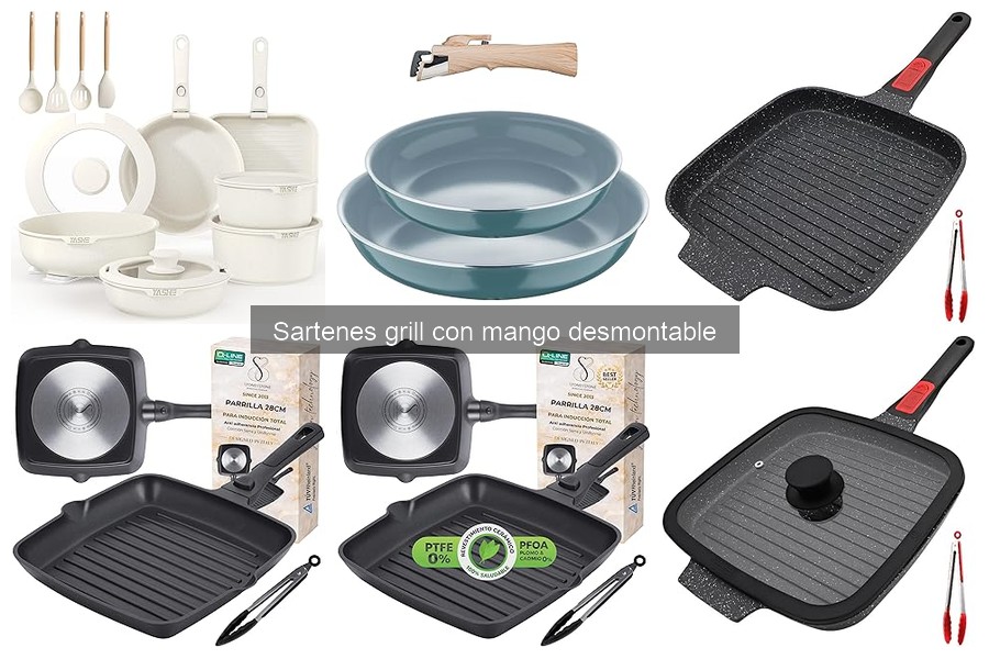 Cómo usar una sartén grill con mango desmontable correctamente