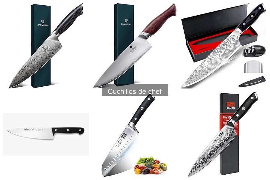 Comparativa de cuchillos de chef y otros cuchillos de cocina