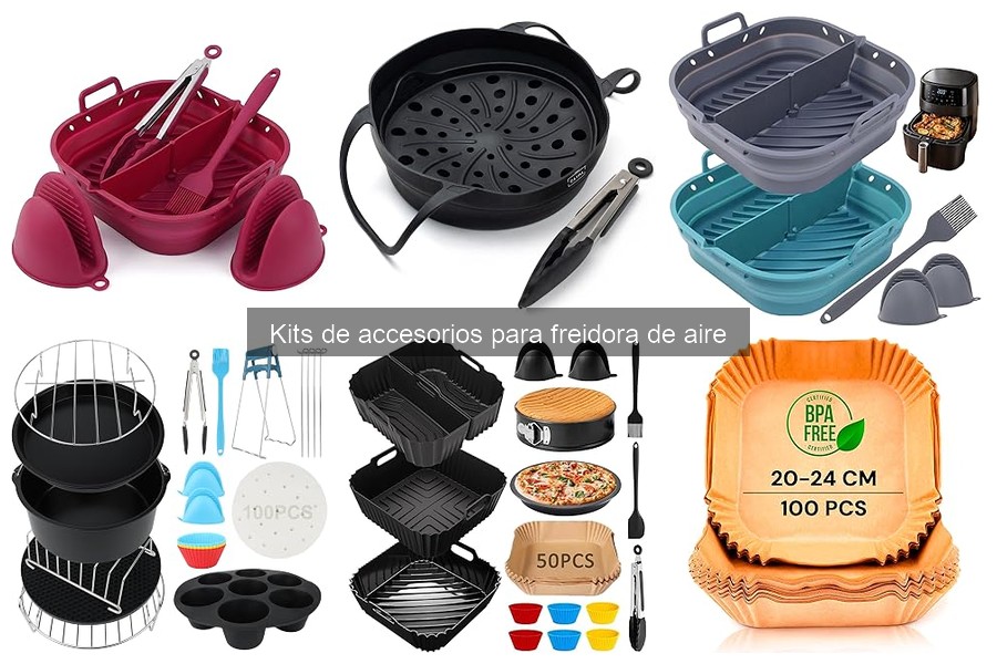 Comparativa de Materiales en Kits de Accesorios para Freidora de Aire