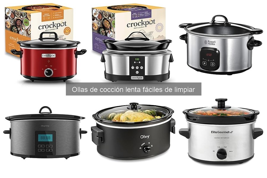Comparativa de ollas de cocción lenta fáciles de limpiar
