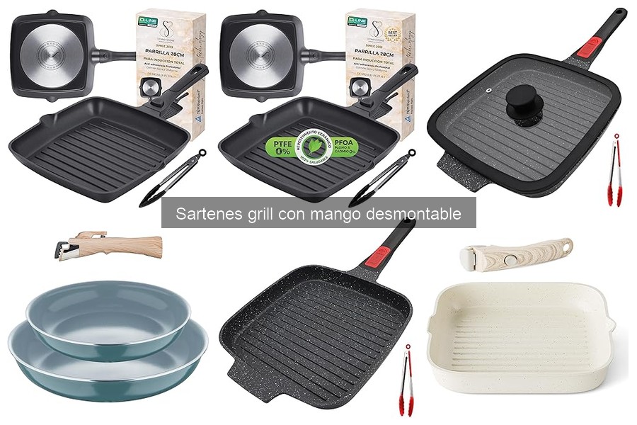 Dónde comprar sartenes grill con mango desmontable a buen precio