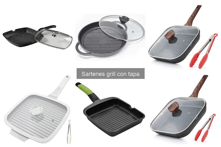 Dónde comprar sartenes grill con tapa: Mejores opciones y precios