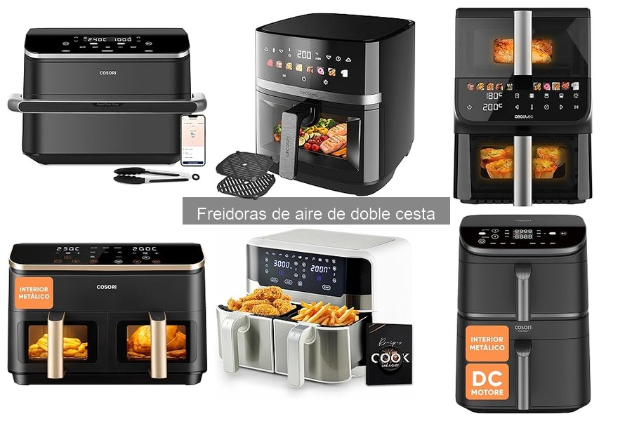 Freidoras de aire de doble cesta para familias grandes
