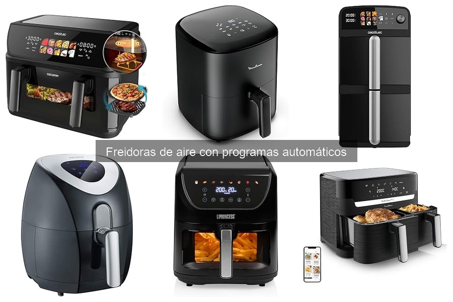 Funciones adicionales en freidoras de aire automáticas