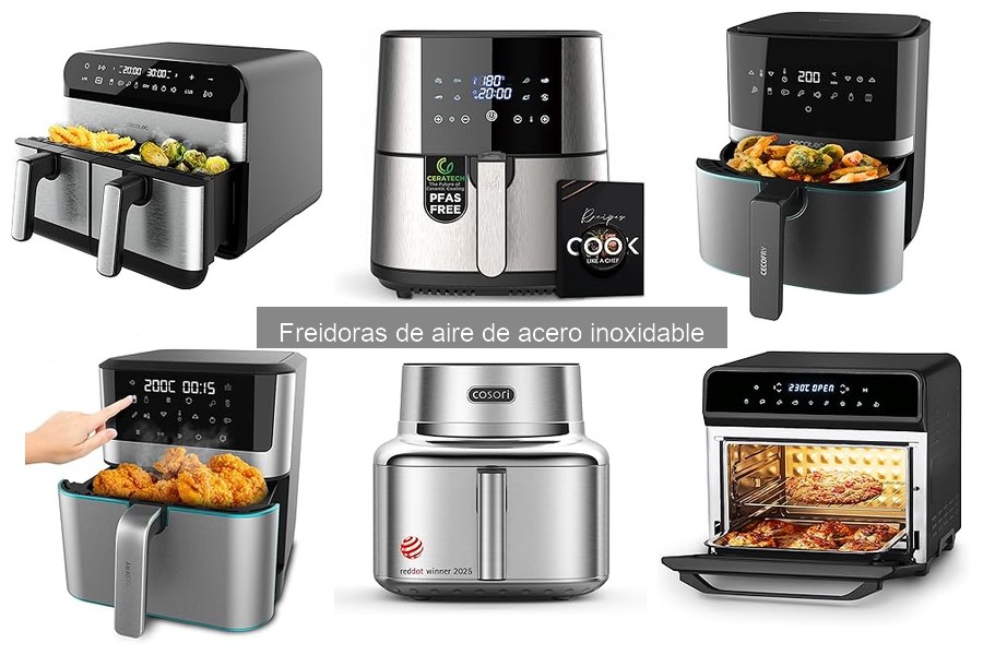Las freidoras de aire de acero inoxidable más silenciosas