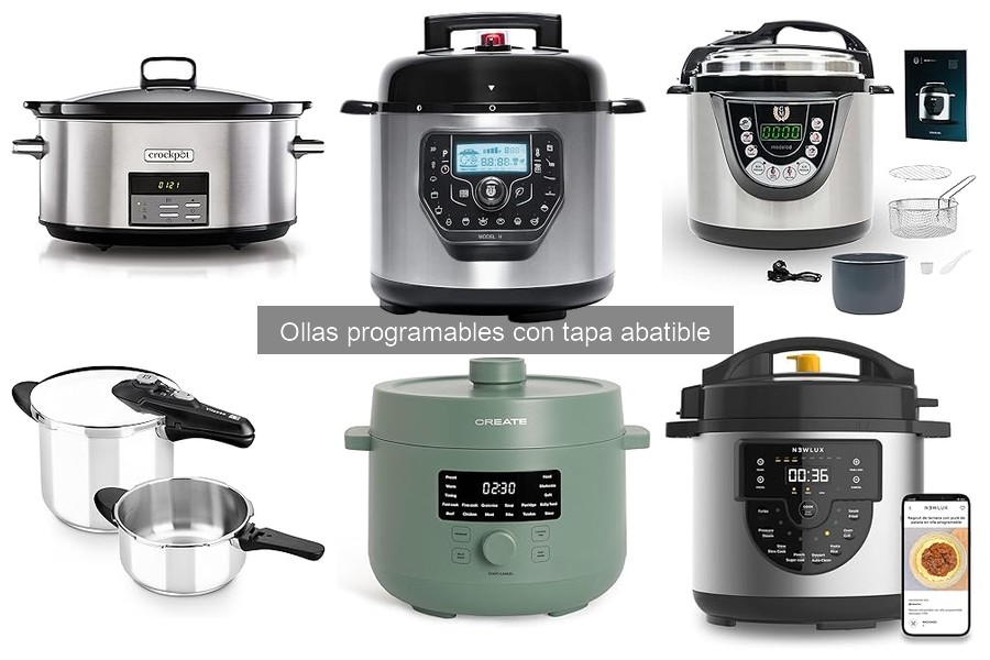 Mantenimiento de ollas programables con tapa abatible