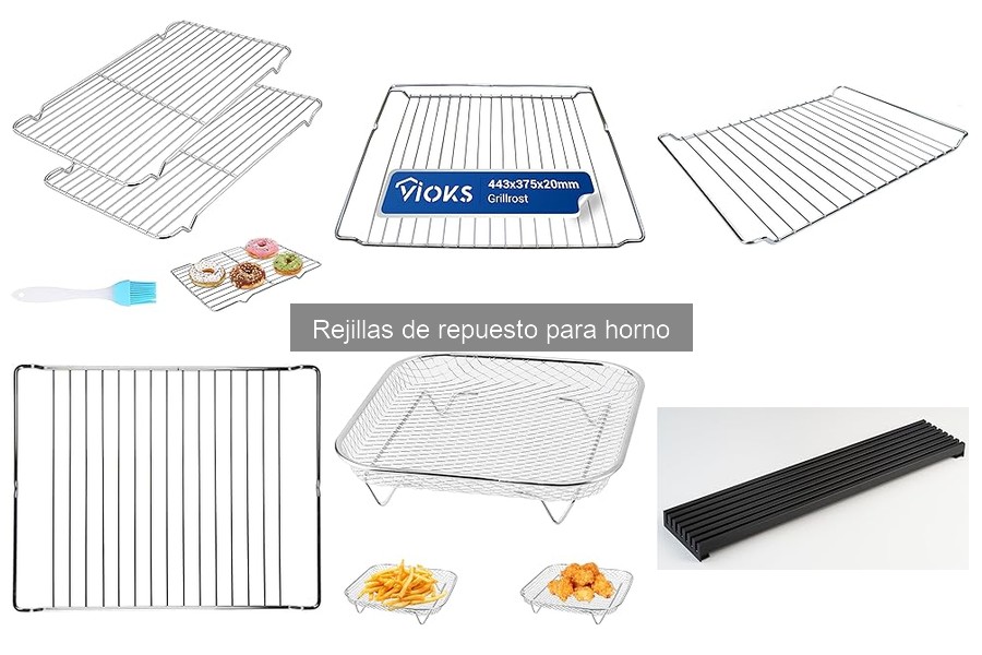 Mantenimiento y limpieza de rejillas de repuesto para horno