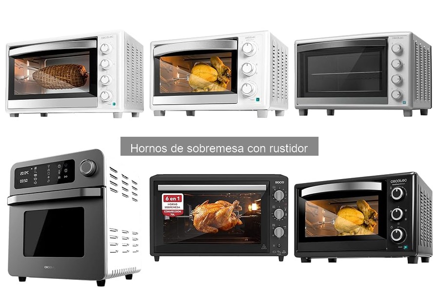 Mejores hornos de sobremesa con rustidor del 2023
