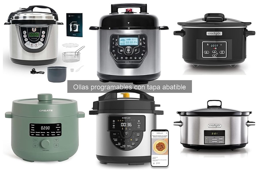 Mejores ollas programables con tapa abatible para familias grandes
