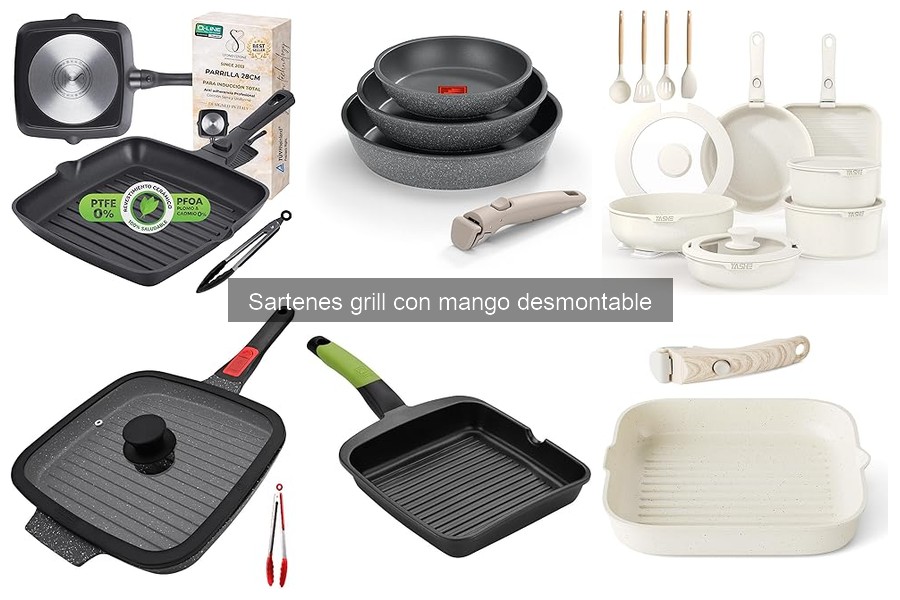 Mejores sartenes grill con mango desmontable del mercado