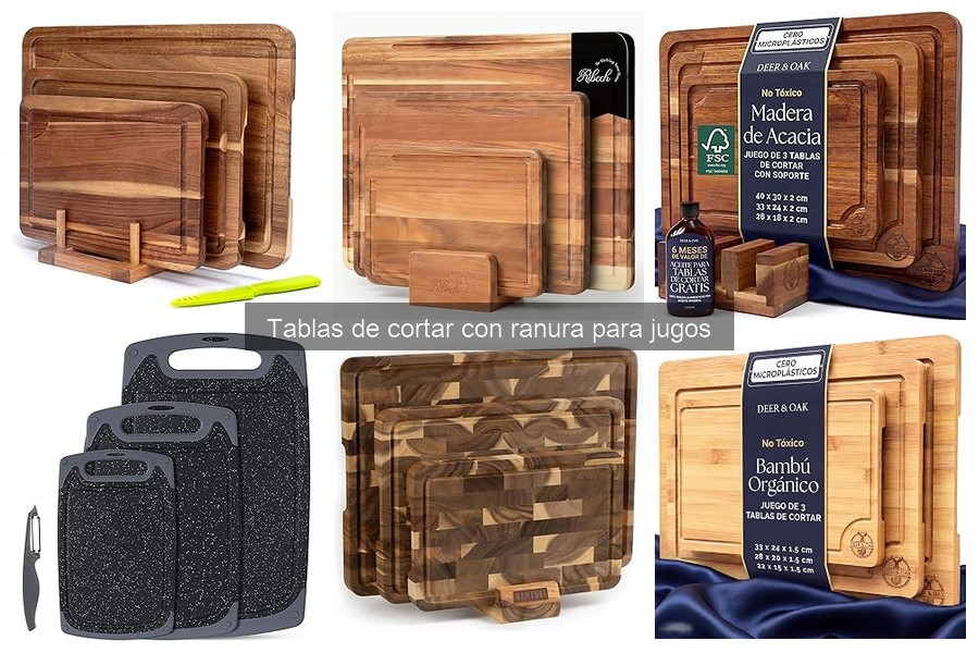 Ofertas y precios de tablas de cortar con ranura para jugos