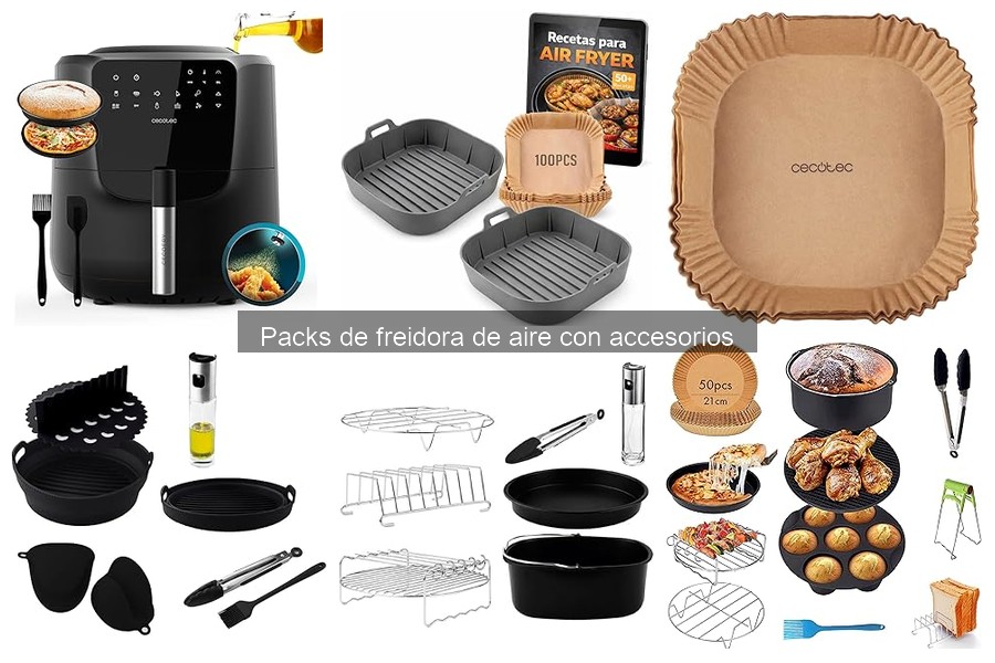 Recetas fáciles con pack de freidora de aire y accesorios