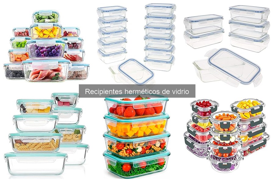 Recipientes herméticos de vidrio para conservar alimentos