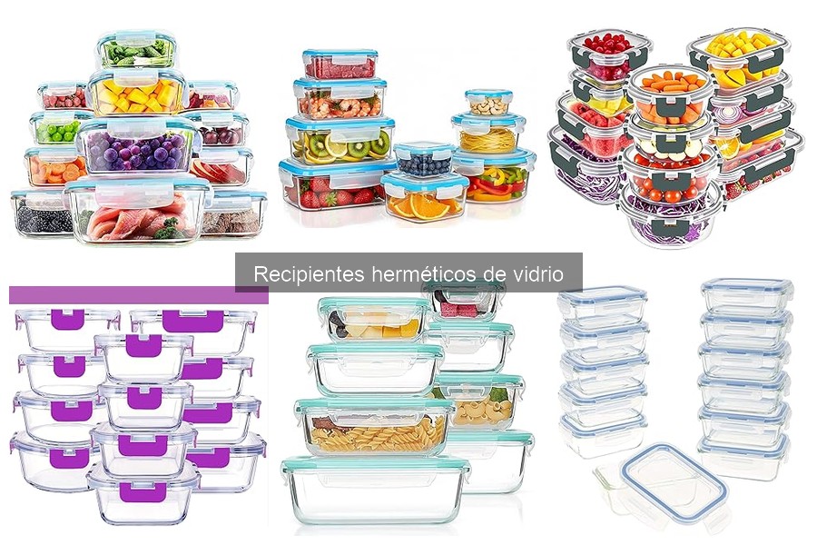 Recipientes herméticos de vidrio seguros para microondas