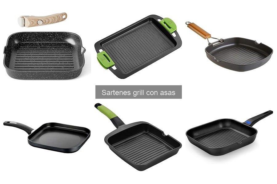 Tipos de sartenes grill con asas: materiales y funcionalidades