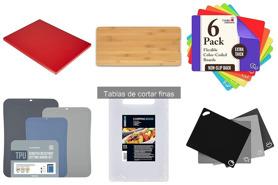 ** Ventajas de usar tablas de cortar finas vs. gruesas